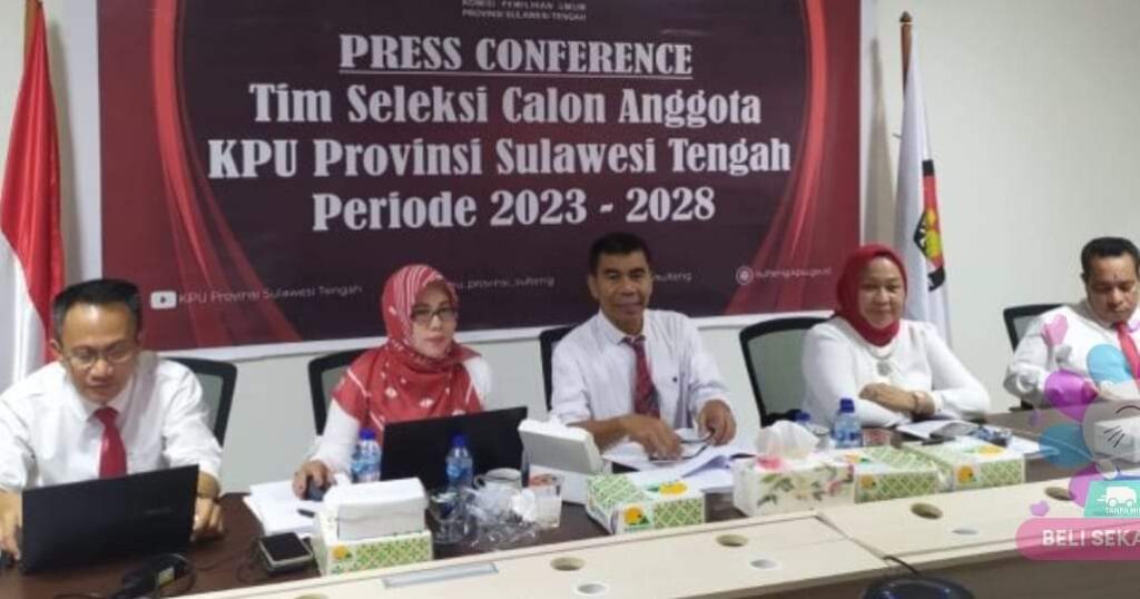 Press Conference Tim Seleksi Calon Anggota KPU Pro. Sulawesi Tengah Periode 2023-2028 ( Foto : IST )