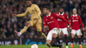 Casemiro dan Ansu Fati, Manchester United vs Barcelona ( Foto : thesun.co.uk )