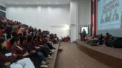 Foto Seminar : Pimpinan DKPP-RI Dr. Ratna Dewi Pettalolo saat menjadi pemateri dalam seminar nasional yang digelar Program Studi Ilmu Politik, Fakultas Ilmu Sosial dan Ilmu Politik (FISIP) Universitas Sulawesi Barat (Unsulbar), Jumat 6 Oktober 2023.(Foto: Istimewa)